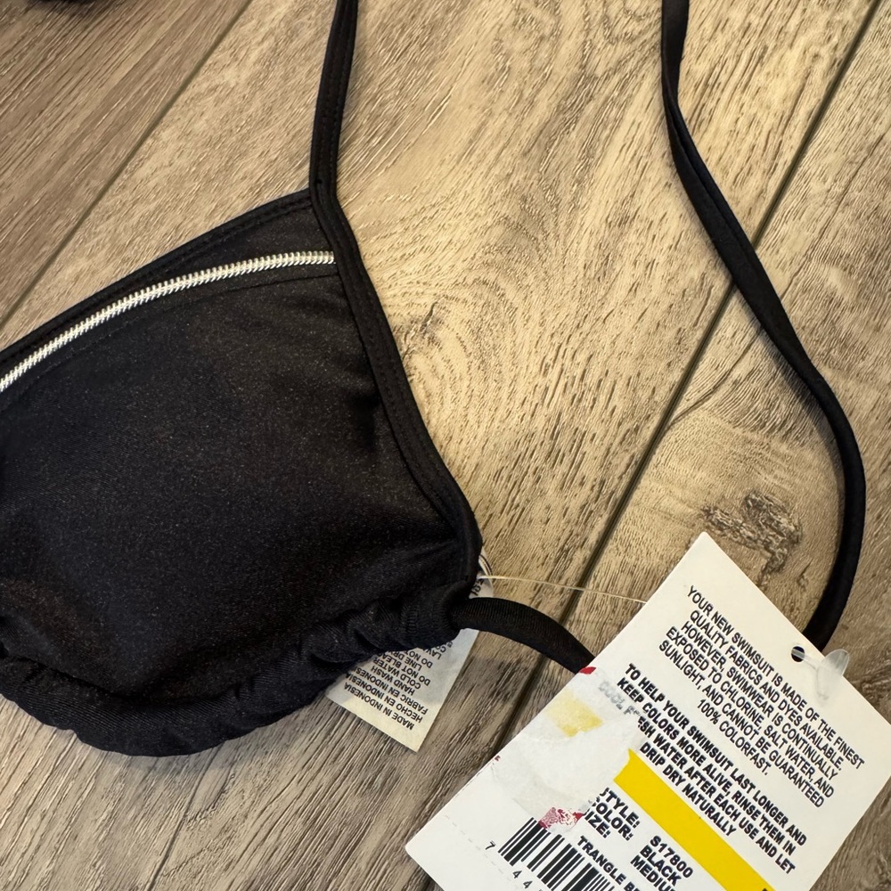 Black Bikini zipper accents M - Picture 11 of 15